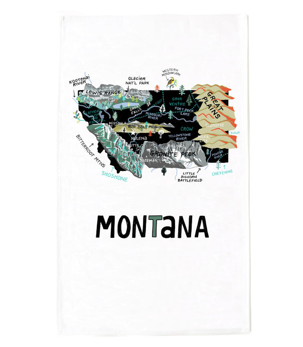 State of Montana Tea Towel