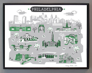 Philadelphia Wall Art-Custom City Print