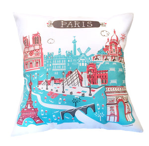 Paris Pillow Cover-16x16