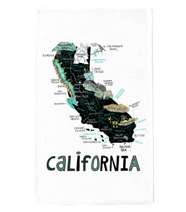 State of California Tea Towel