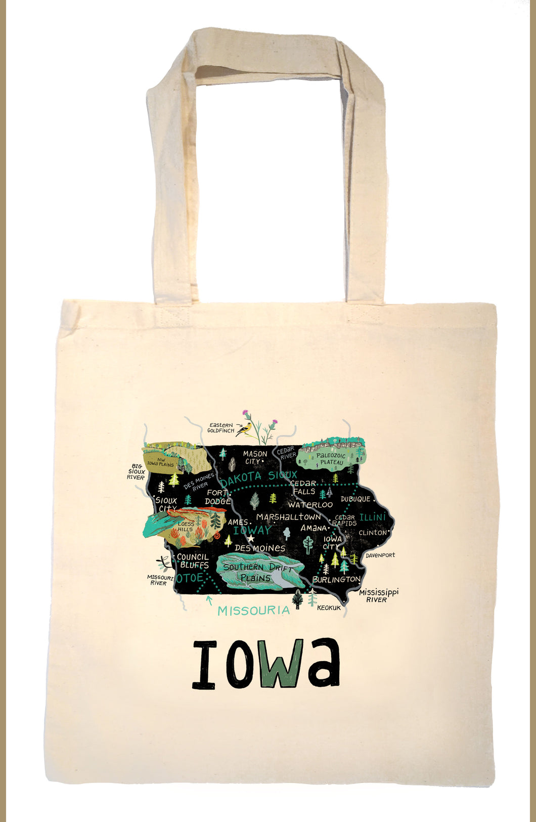 State of Iowa Tote Bag
