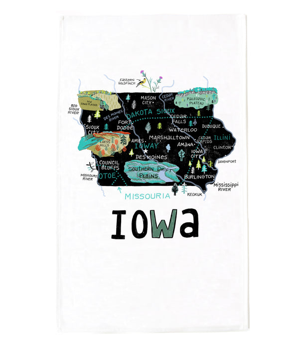 State of Iowa Tea Towel
