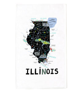 State of Illinois Tea Towel
