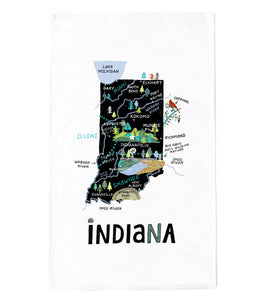 State of Indiana Tea Towel