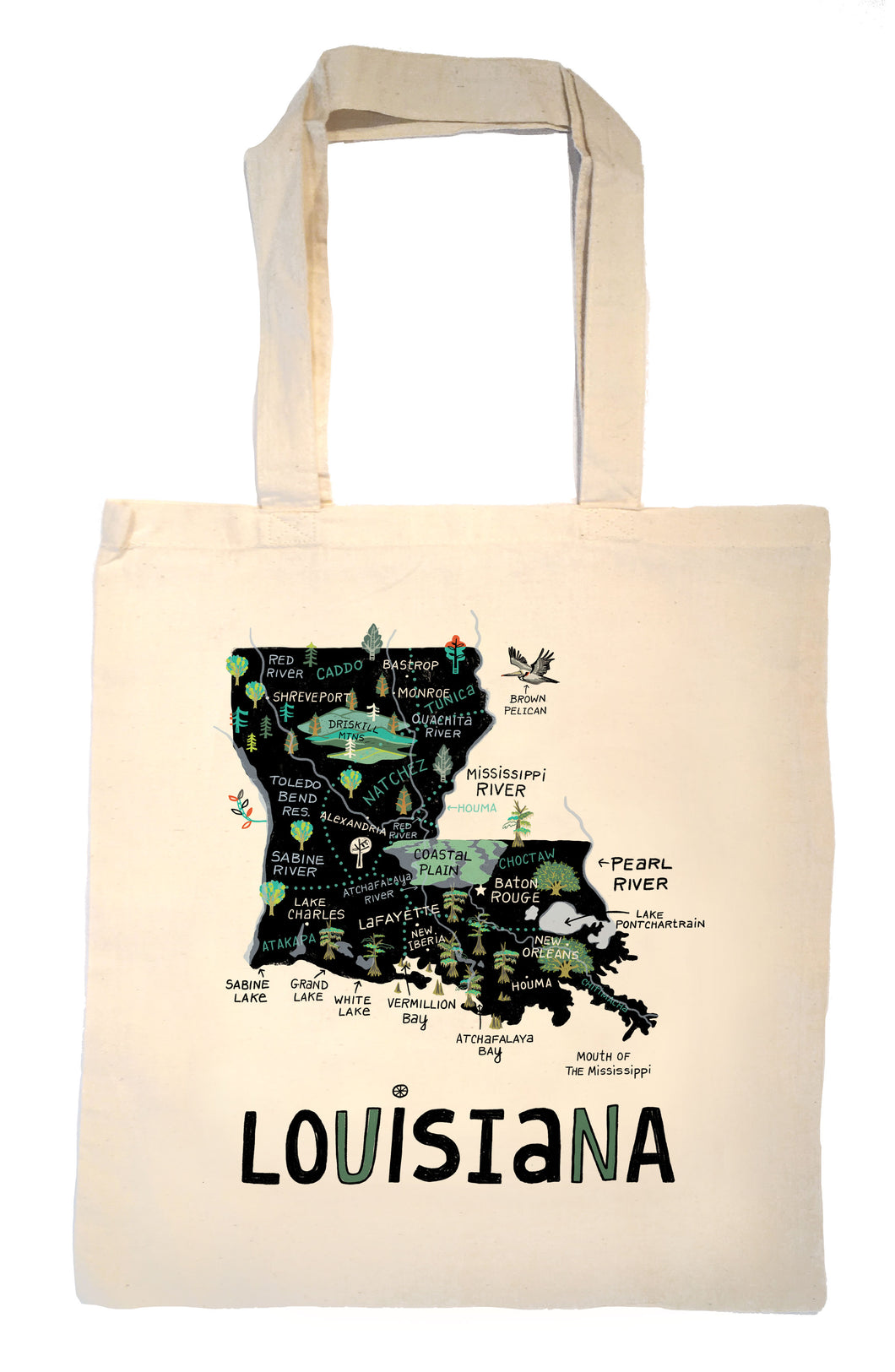 State of Louisiana Tote Bag – Tammy Smith Design