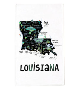 State of Louisiana Tea Towel