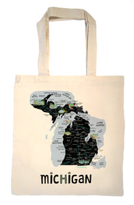 State of Michigan Tote Bag