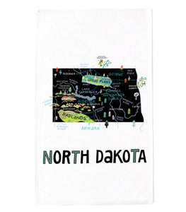 State of North Dakota Tea Towel