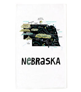State of Nebraska Tea Towel