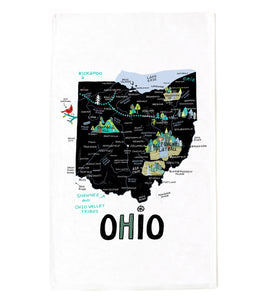 Ohio State Map With Text Of Constitution Coffee Mug