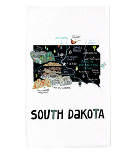 State of South Dakota Tea Towel