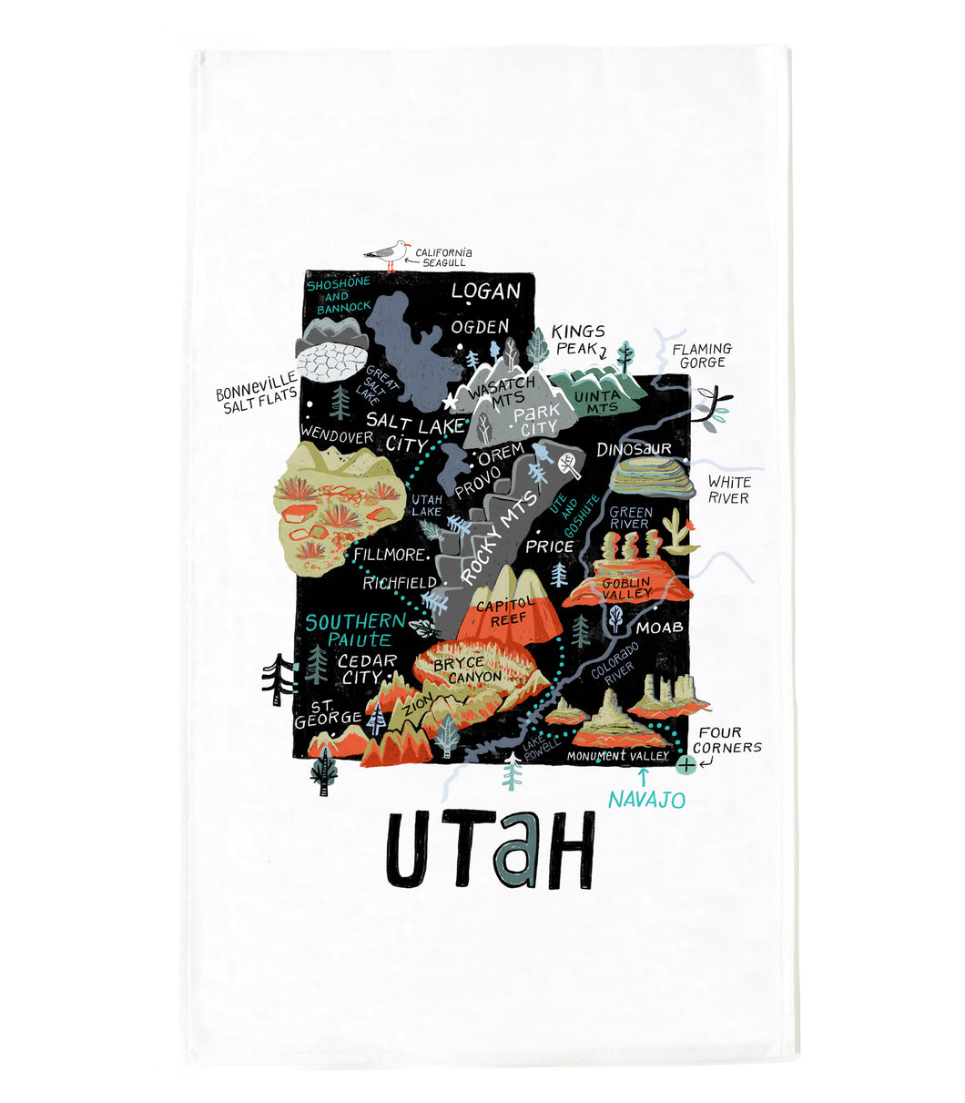 State of Utah Tea Towel