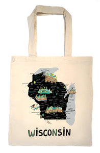 State of Wisconsin Tote Bag