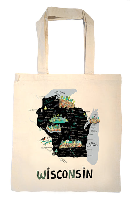 State of Wisconsin Tote Bag