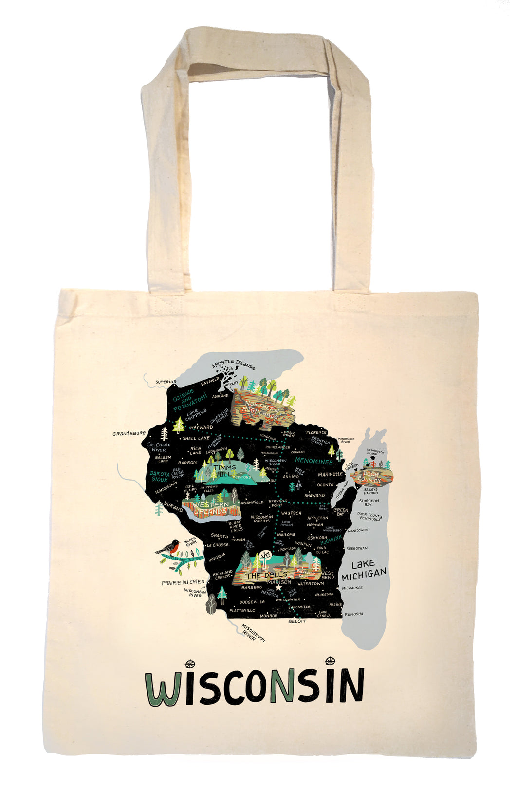 State of Wisconsin Tote Bag