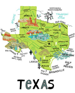 State of Texas Wall Art-color options available