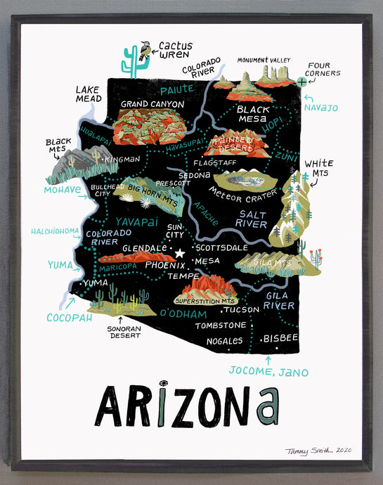 State of Arizona Wall Art
