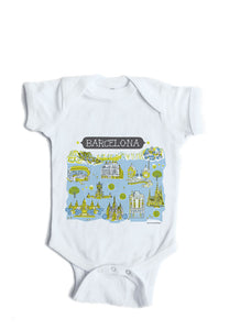Barcelona Baby Onesie Personalized Baby Gift Tammy Smith Design