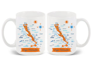 Baja Peninsula Mug-Custom City Mug
