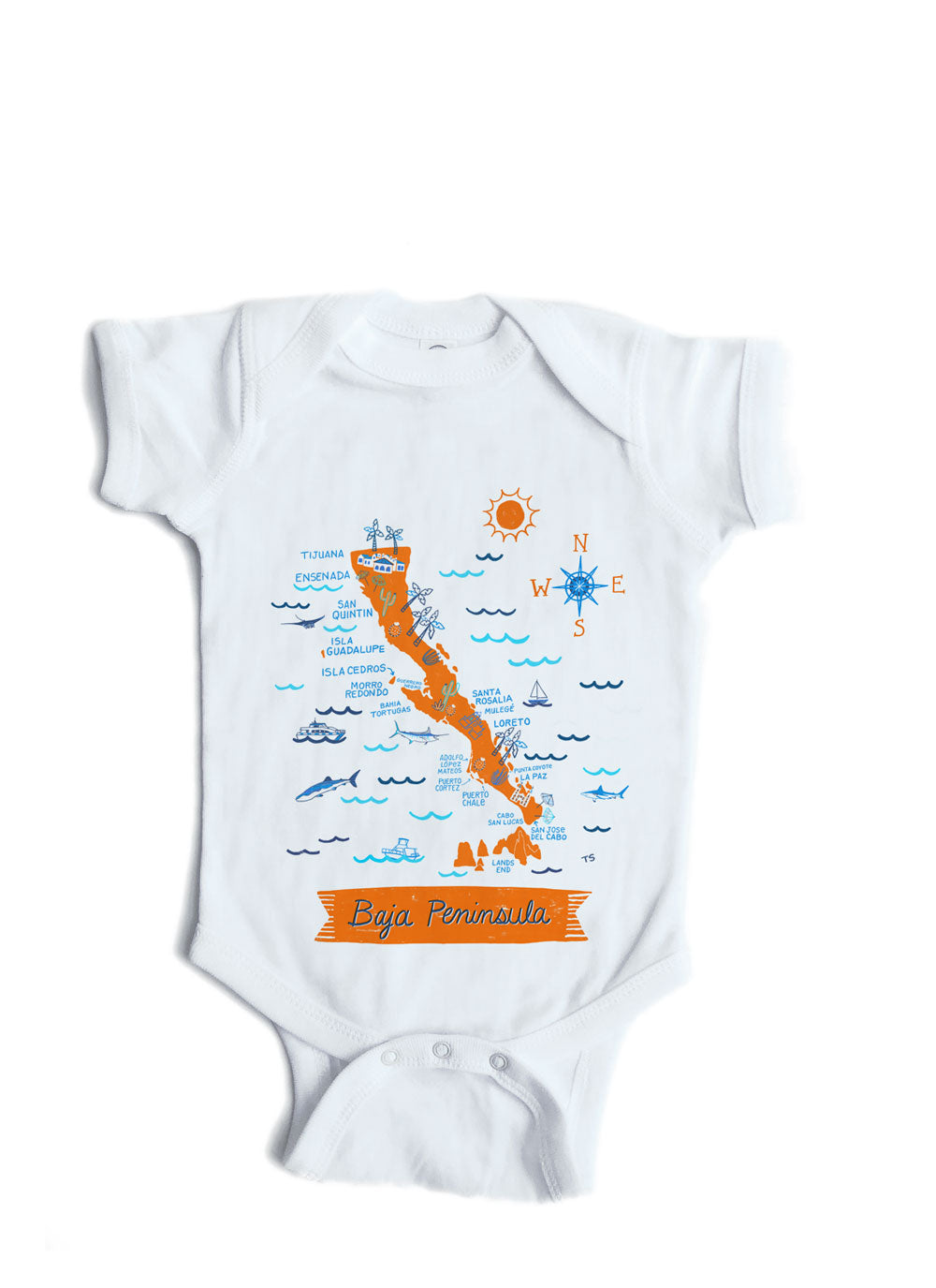 Baja Peninsula Baby Onesie-Personalized Baby Gift