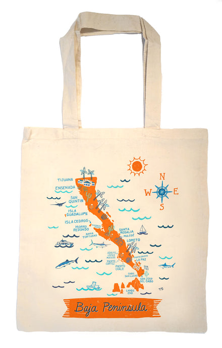 Baja Peninsula Tote Bag-Wedding Welcome Tote