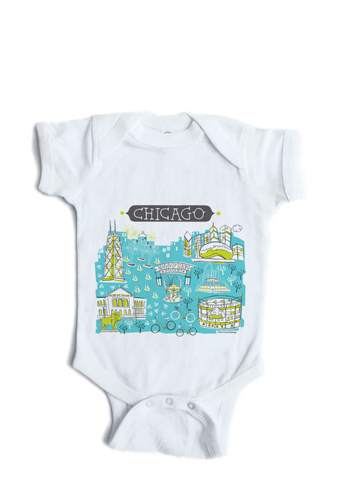 Chicago IL Baby Onesie-Personalized Baby Gift
