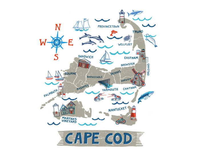 Cape Cod Wall Art-Custom City Print