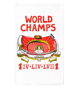 Kansas City Chiefs World Champs 2023 Tea Towel