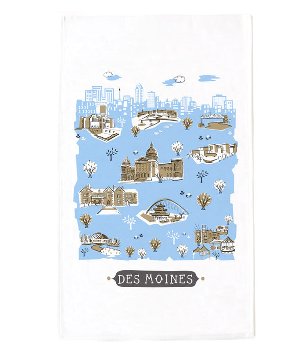 Des Moines Tea Towel