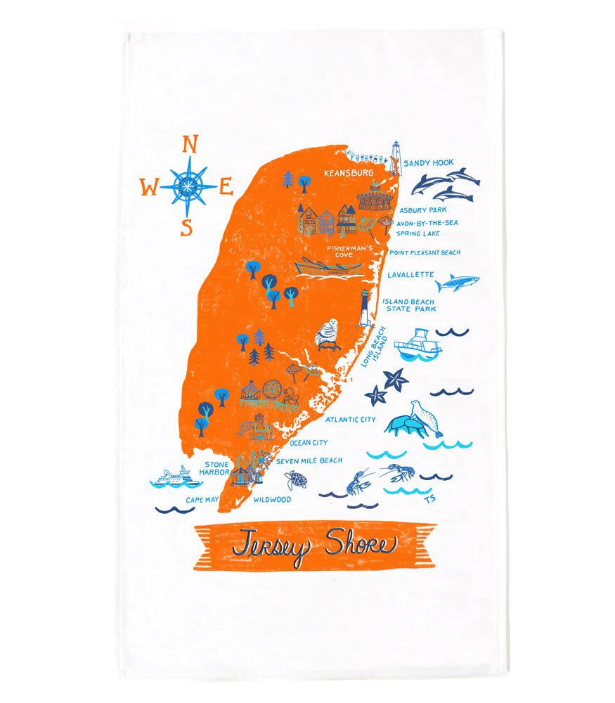 Jersey Shore Tea Towel