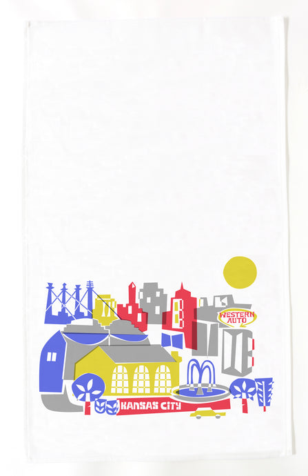 Kansas City skyline Tea Towel