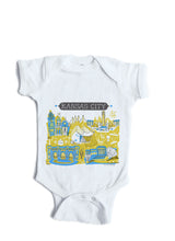 Kansas City Yellow/Blue Baby Onesie-Personalized Baby Gift