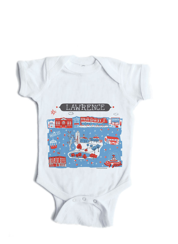 Lawrence KS Baby Onesie-Personalized Baby Gift