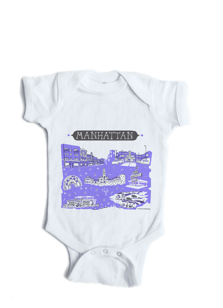Manhattan KS Baby Onesie-Personalized Baby Gift