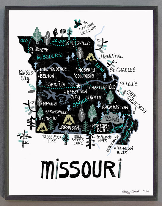 State of Missouri Wall Art