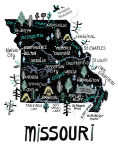 State of Missouri Wall Art