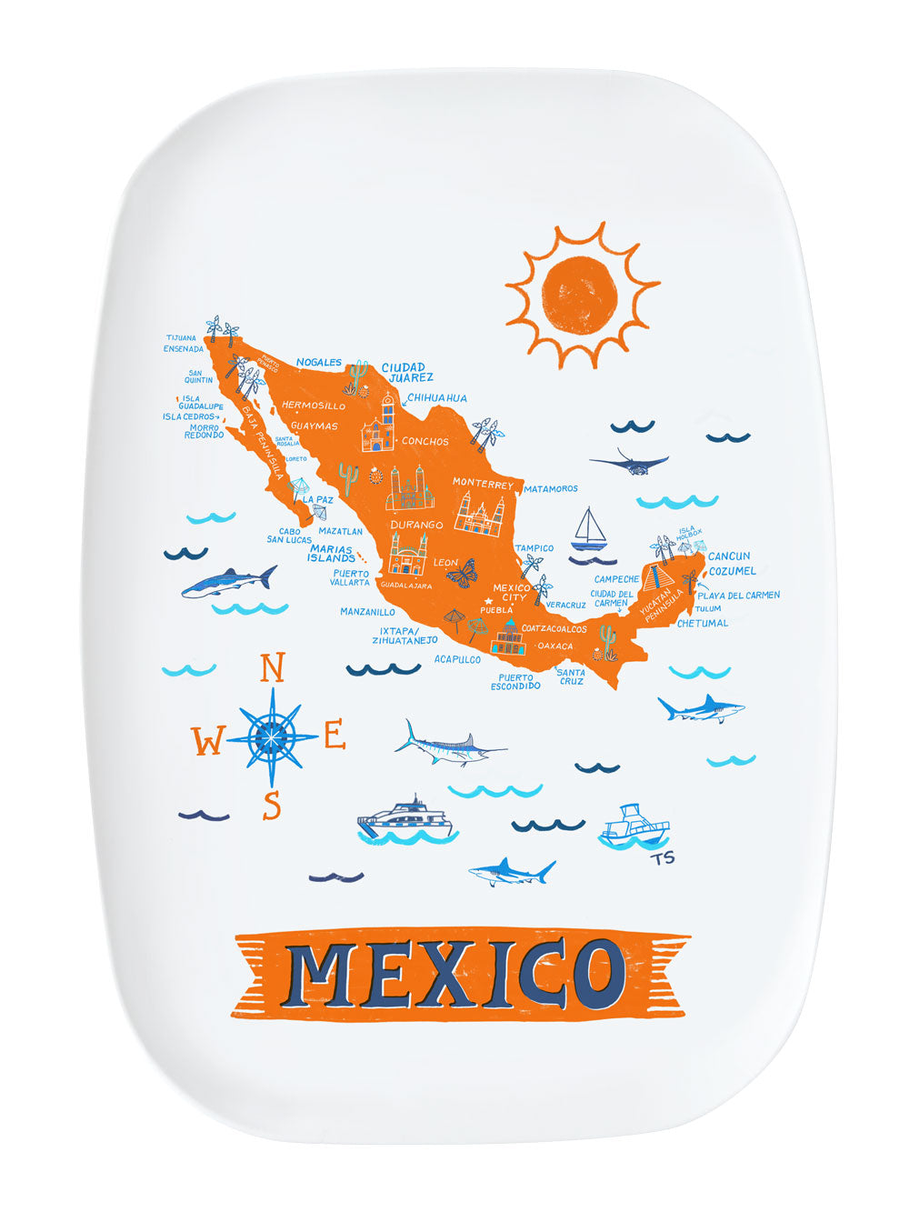 Mexico Platter-Custom City Platter