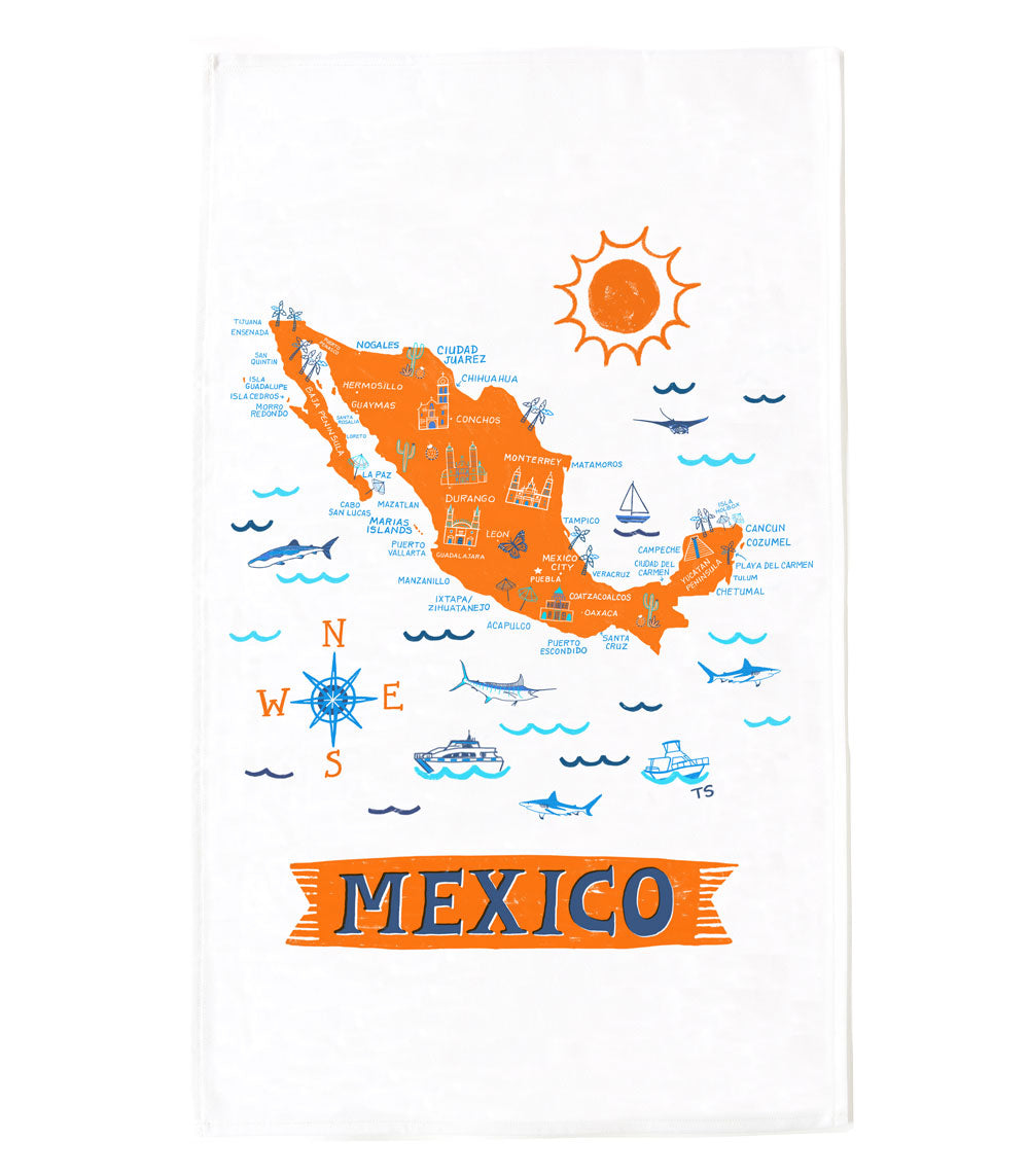 Mexico Tea Towel