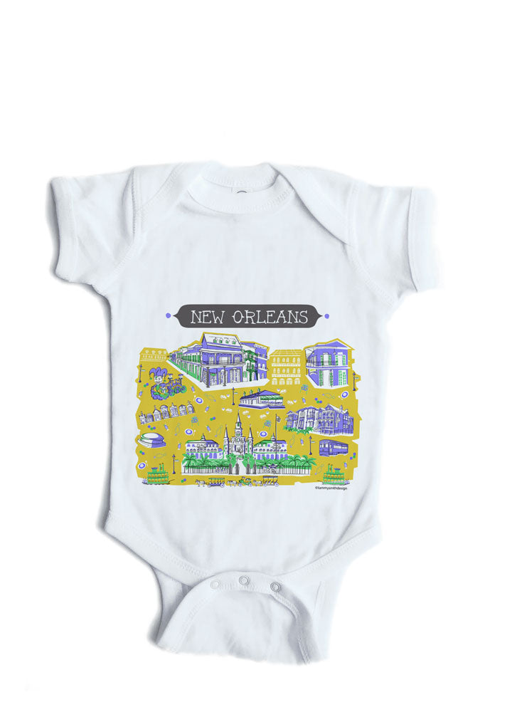 New Orleans Baby Onesie-Personalized Baby Gift
