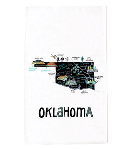 State of Oklahoma Tea Towel
