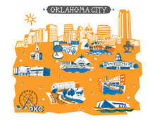 Oklahoma City Wall Art-Custom City Print