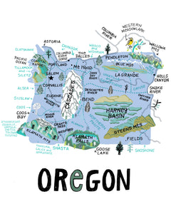 State of Oregon Wall Art