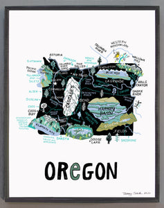 State of Oregon Wall Art