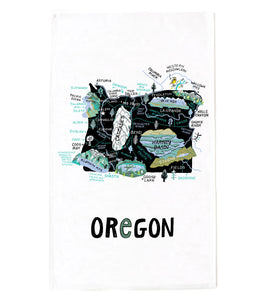State of Oregon Tea Towel