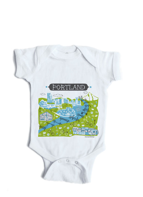 Portland OR Baby Onesie-Personalized Baby Gift