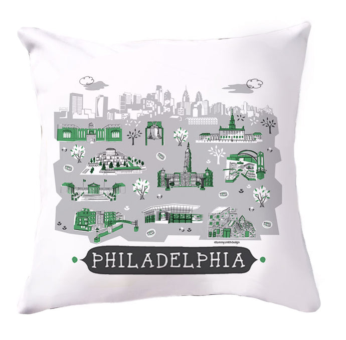 Philadelphia Pillow Cover-16 x 16