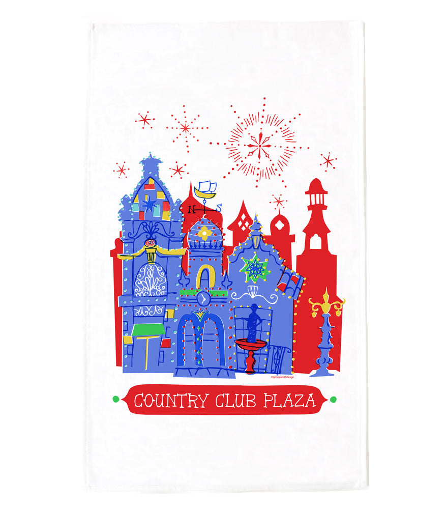 KC Plaza Lights Tea Towel