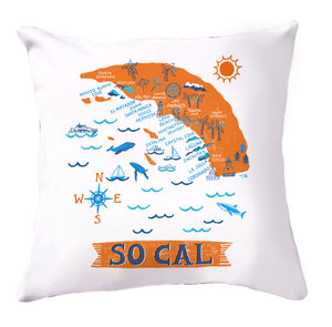 So Cal Beaches Pillow Cover-16 x 16