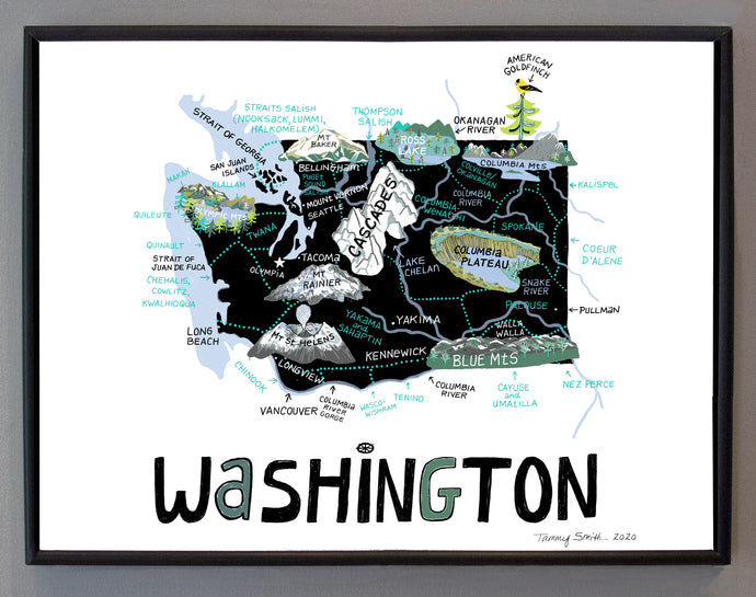 State of Washington Wall Art