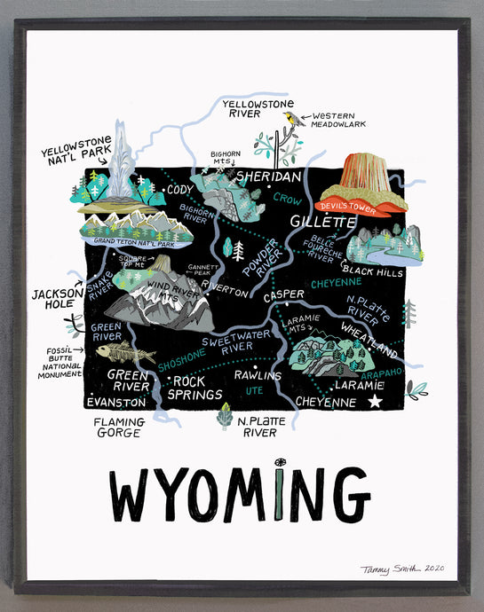 State of Wyoming Wall Art